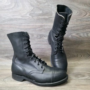 Biltrite Combat Boots Mens 10R Black Leather Military Army Steel Toe Unused - Picture 1 of 17