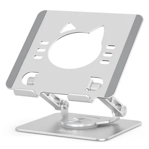 Tablet Stand 360° Rotating Aluminum Holder, Adjustable, Portable and Foldable... - Picture 1 of 7