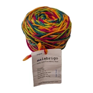 Malabrigo Yarn 216 Yards Uruguayan 100% Merino Wool Luxury Kettle Dyed Rainbow - Picture 1 of 5