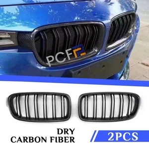 For BMW 3 Series F30 M3 F80 Dry Carbon Front Grille Grill Logo Emblem Trim 12-19 - Foto 1 di 1