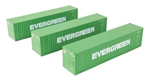 Walthers # 18200 40' Flat Panel Container 3-Pack Evergreen HO Scale - Picture 1 of 1