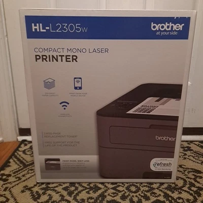 New Brother HL-L2305W Compact Black & White Laser Monochrome Printer - Image 1 of 4