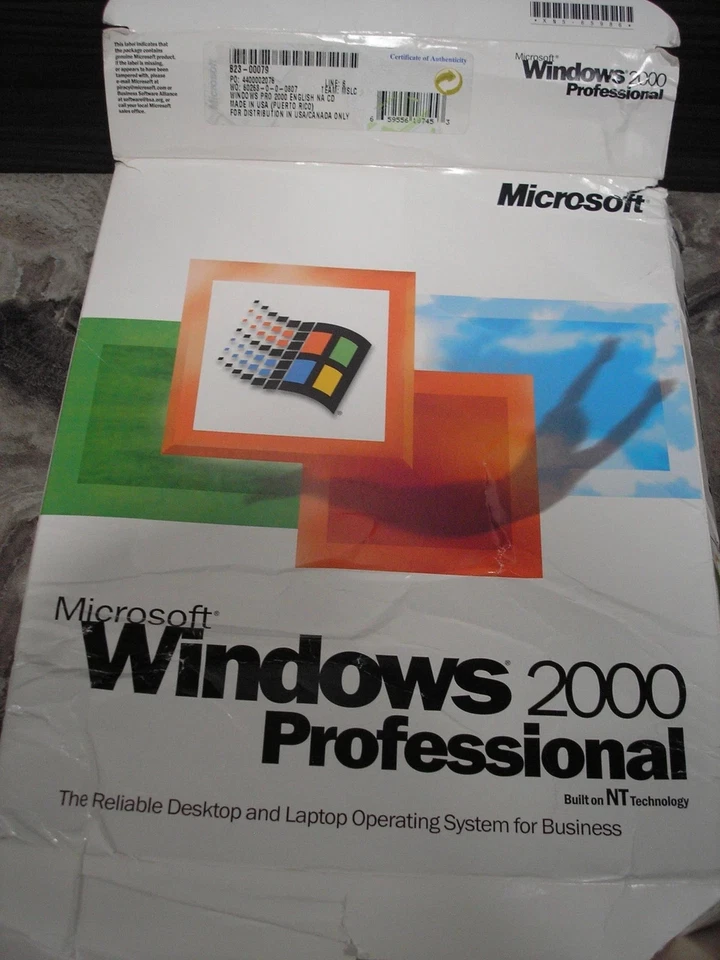 SISTEMA OPERATIVO COMPLETO PROFESIONAL MICROSOFT WINDOWS 2000 MS WIN PRO = CAJA NUEVA = Foto 1 de 1