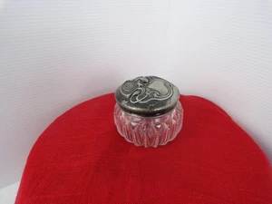 Vintage Victor Silver Co. Vierfach Teller Jugendstil Waschtisch Glas 4" x 3" USA - Bild 1 von 7