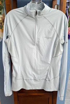 Camisa Columbia Montrail Para Mujer L Azul Omni Freeze Zero Performance Cuarto Cremallera Foto 1 de 4