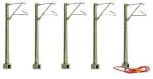 Hornby HC803839 - Lot de 5 pylônes de caténaire vert - HO (1:87) - Imagen 1 de 1
