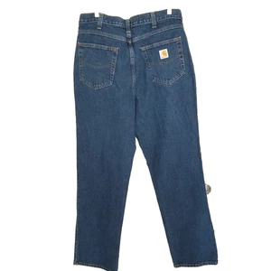 Jeans Carhartt Adulto 34x32 Relajado Calce Recto Denim Algodón Lavado Medio - Imagen 1 de 6