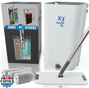 X3 Mop XL, trennt schmutziges und sauberes Wasser, 3-Kammer-Design, Flachmopp und Bu - Bild 1 von 5