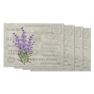 Manteles individuales de lavanda planta de hojas florales elegante postal ramo de flores de lujo fl... - Imagen 1 de 3