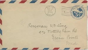Dedication Enid Oklahoma Air Park 5/20/1929 5c Air Mail postal envelope rubber s - Picture 1 of 2