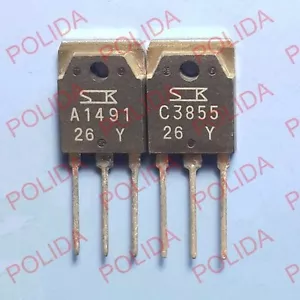 1 Paar oder 2 STCK. Transistor SANKEN AUF-3P 2SA1491/2SC3855 A1491/C3855 - Bild 1 von 1