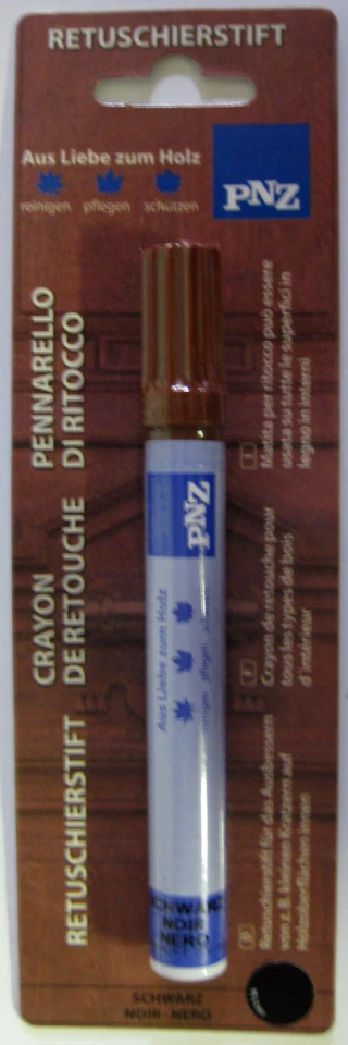 PNZ Retuschierstift Korrekturstift Abdeckstift für Türen Möbel 10ml schwarz - Bild 1 von 4