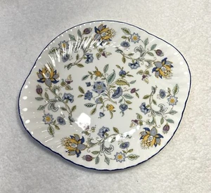 HADDON HALL BLUE MINTON BICENTENARY CAKE PLATE. BONE CHINA ROYAL DOULTON 1993 - Picture 1 of 13