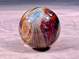 NEW! BOOMWIRE .87" ART GLASS MARBLE LAMPWORK BORO "EARLY RUN" AMAZING MARBLES! - Picture 1 of 9