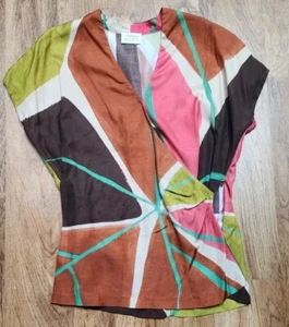 Maliparmi M.U.S.T. Blouse MEDIUM Colorful Viscose TOP Italy - Picture 1 of 8