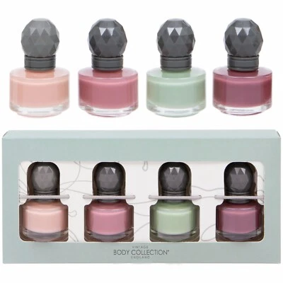 BODY COLLECTION Pastel Nail Varnish Set Polish Women Baby Pink Rose Wine Mint Mum Girl Xmas Gift