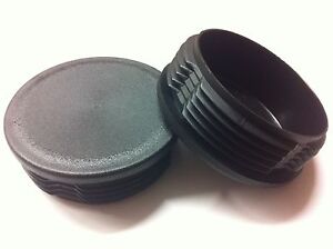 4 Plastic Blanking End Caps Round Tube Inserts 100mm