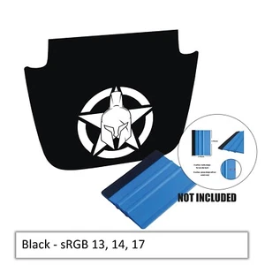 Gladiator Alpha Romeo Star Blackout Hood Vinyl Decal For JL/JLU/JT Sport/Sahara - Bild 1 von 3