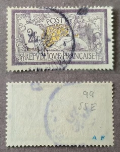 France : Y&T 122 Merson 2F Violet & Jaune – Oblitéré/Used Cote 90€ - Picture 1 of 3