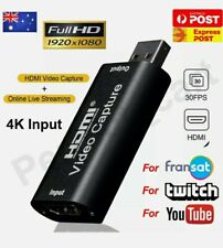 HDMI Video Capture Card USB Input 4K/1080p HD Recorder for Video Live Streaming