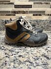 Caterpillar CAT Women&#39;s Size 7 Boots Leather Hiking Utility Outdoors Gray Yellow