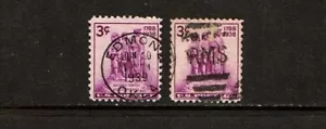 1938 U.S. Commem 3c NORTHWEST TERRITORY Lot of 2 Sc#837 Used RMS Local Cancel - Picture 1 of 1
