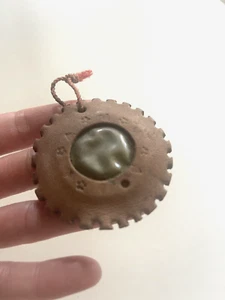 RELIC Religious Ornament Leather w/Official Seal Portugal Fatima - Picture 1 of 4