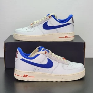 Nike Air Force 1 07' Bajo Para Mujer Talla 8.5 Zapatos Blanco Azul Tenis Atléticos - Imagen 1 de 9