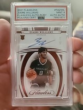 Ziaire Williams Auto Flawless # FAZWL ROOKIE CARD /15