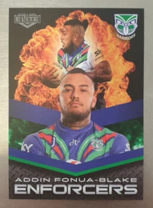 NRL 2021 Elite Enforcers Addin Fonua-Blake Card E30/40 New Zealand Warriors - Picture 1 of 2