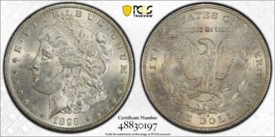 МОРГАНОВСКИЙ ДОЛЛАР 1898 S. САН-ФРАНЦИСКО НОВОМ. PCGS MS62! ВЫГЛЯДИТ ЛУЧШЕ! КЛЮЧЕВАЯ МОНЕТА. - Изображение 1 из 4