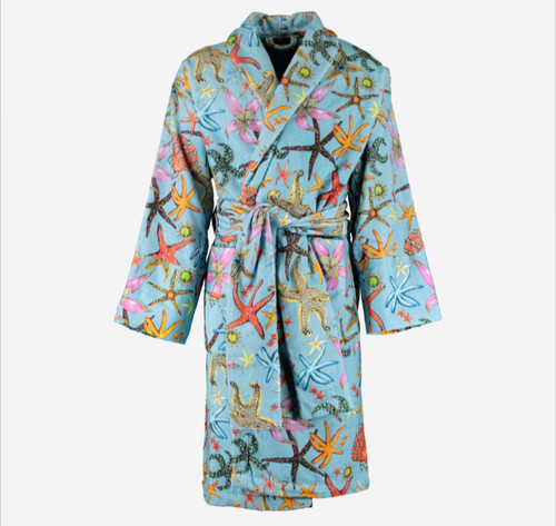 Vestaglia Versace multicolore stelle marine XL PREZZO AL PUBBLICO £ 480 nuova con scatola