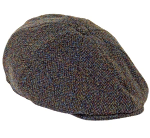 Arran Harris Tweed Baker Boy Cap Forest ZH015 Hat Shooting Hunting Heather - Picture 1 of 1