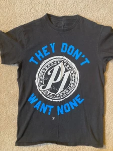 WWE Authentic AJ Styles They Dont Want None Black T Shirt Mens Small - Picture 1 of 8