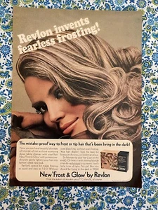 Anuncio de colección 1969 Revlon Frost And Glow Print Fearless Hair Frosting - Imagen 1 de 7