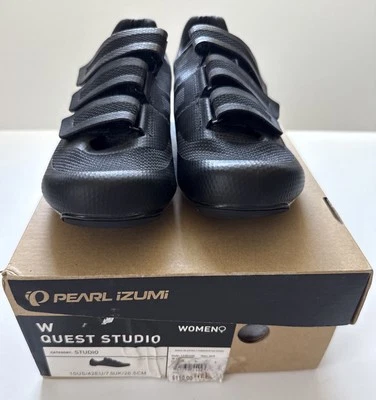 Zapato de ciclismo de carretera PEARL IZUMI Quest para mujer talla 10 negro sin costuras y transpirable Foto 1 de 4