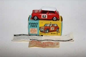 Corgi 321 Monte Carlo Mini Cooper, VNM en caja 317 c/w raro flash de lanzamiento especial - Imagen 1 de 11