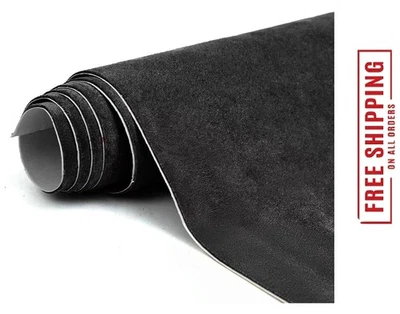 Envoltura de tela de gamuza negra premium 17X70 pulgadas envoltura de gamuza para interior de automóvil auto-anunciable Foto 1 de 4