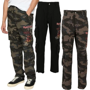 Brandit IRM Pure Slim Trouser Men's Cargo Pants Iron Maiden Cotton Pockets - Picture 1 of 19