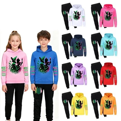 Gils Boys Wicked Elphaba Glinda Hoodie Tracksuit Activewear Top Pants Outfit Set
