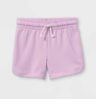 Pantalones Cortos Cat & Jack Niñas XXL (18) Tejido Tirar con Cordón Elástico Violeta Púrpura Foto 1 de 4