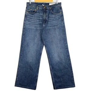 Rag & Bone Shea High-Rise Wide Leg Jeans Relaxed Straight Size 30 (Fits 33 x 29) - Picture 1 of 11