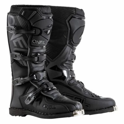O'Neal Element Motorcycle Boots Off-Road MX Motocross Black Size 15 US / 49 Euro Foto 1 de 3
