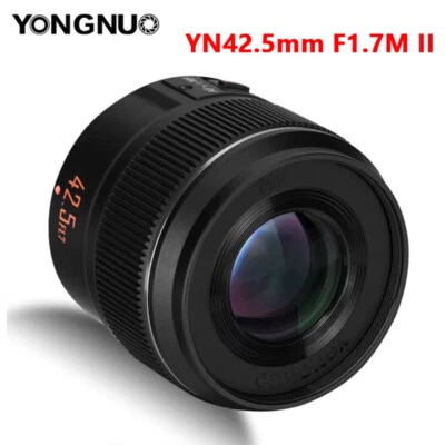YONGNUO YN42.5mm F1.7M II Auto Focus Prime Lens for M43 Mount Mirrorless Cameras - Image 1 of 4