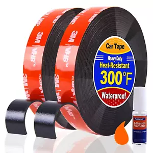 2 Rolls Double Sided Tape High Temperature Resistant Heavy Duty Made of 3M VHB - Picture 1 of 1