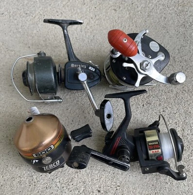De colección 4 carretes Zebco Hawthorne 60-6528 Berkley 420 Master 820 piezas giratorias reparación Foto 1 de 4