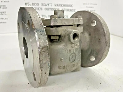 TUFLINE 067FJ Fully Jacketed Sleeved Plug Valve 3"x2”x3" 150 Flanged Stainless - Image 1 of 4