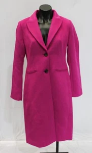 Ann Taylor Women's Wool Blend Chesterfield Coat AR8 Rich Pink Berry Size 2XS - Picture 1 of 5
