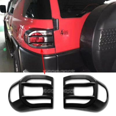 For Toyota FJ Cruiser 2007-2014 Matte Black Rear Taillight Tail Light Lamp Cover Foto 1 de 4