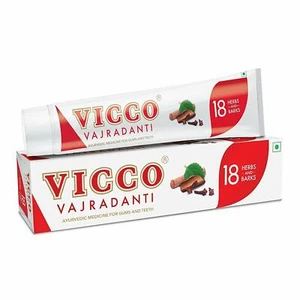 Vicco Vajradanti 200 gm. dentifricio fitoterapia ayurvedica per denti gengivali - Foto 1 di 2